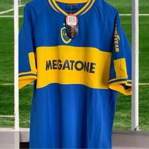 Boca Juniors Argentina Football Soccer Shirt Jersey Large Megatone